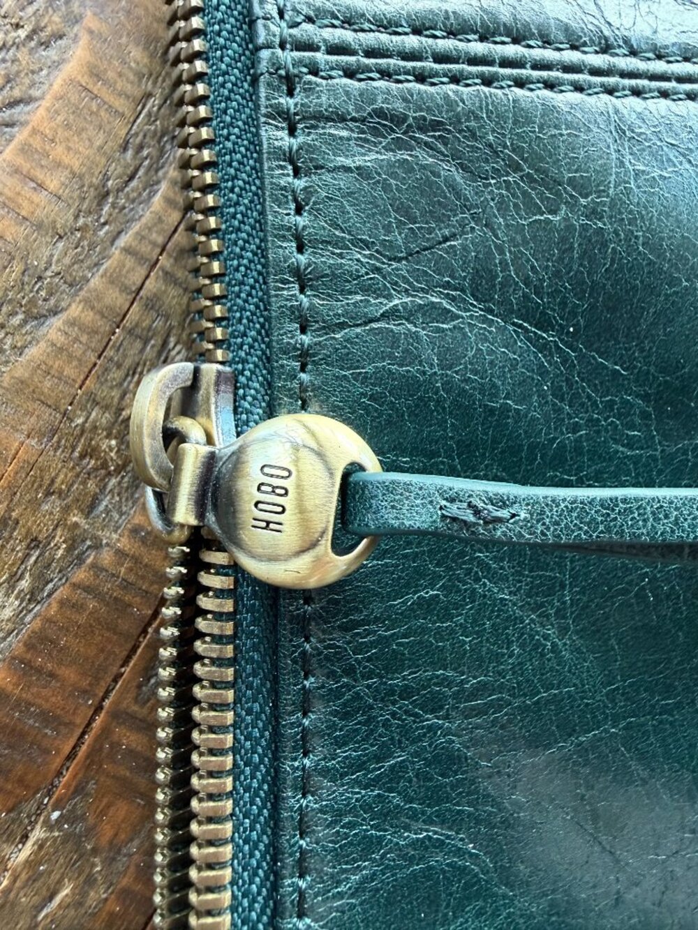 HOBO International Studded Green Leather Bag - Picture 7 of 11